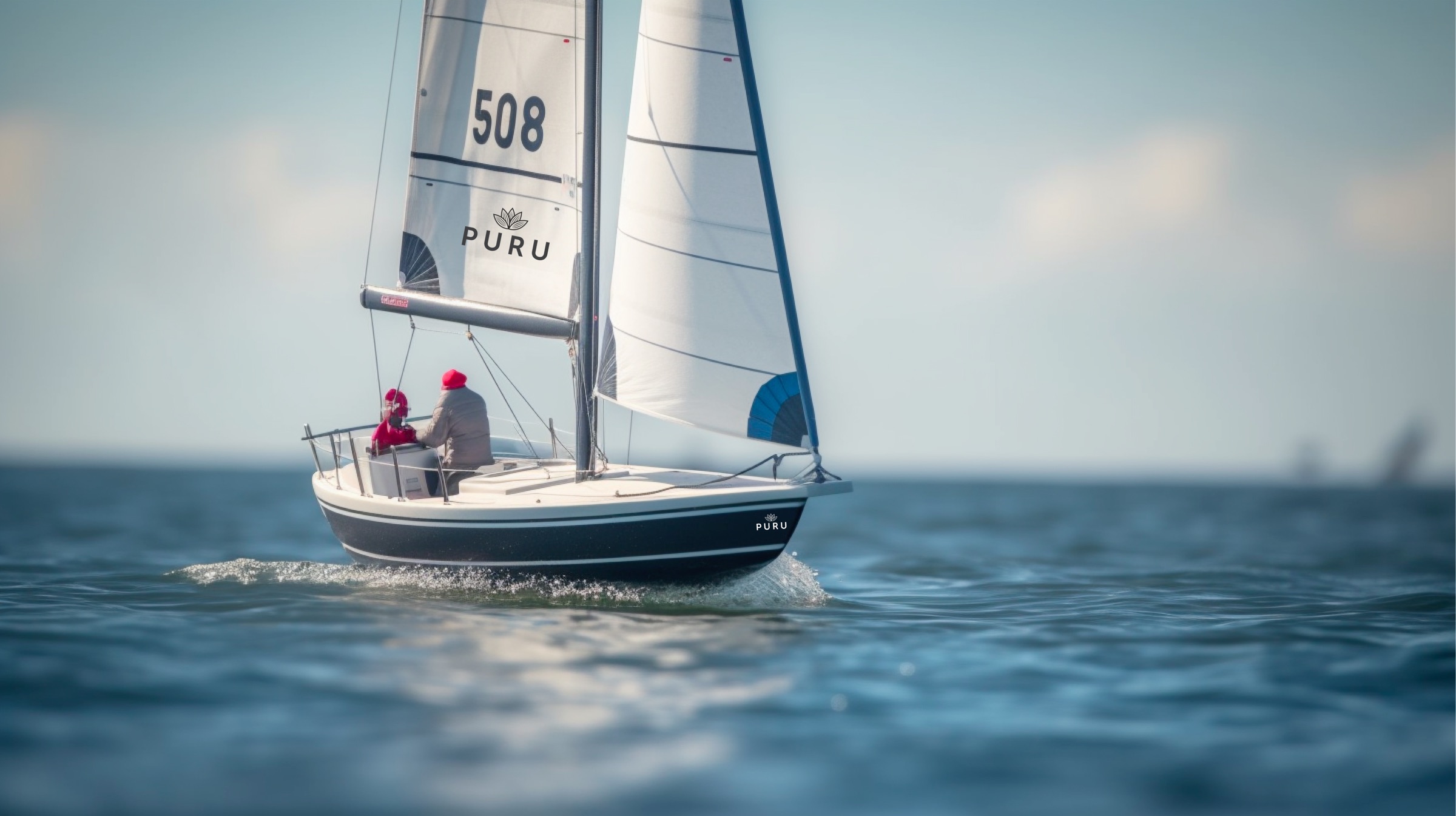 The PURU sailing boat under sail